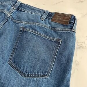 Lands' End Square Rigger Jeans‎ Mens 48x28 Relaxed Fit Blue Denim Classic Casual